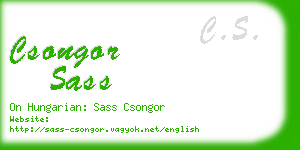 csongor sass business card